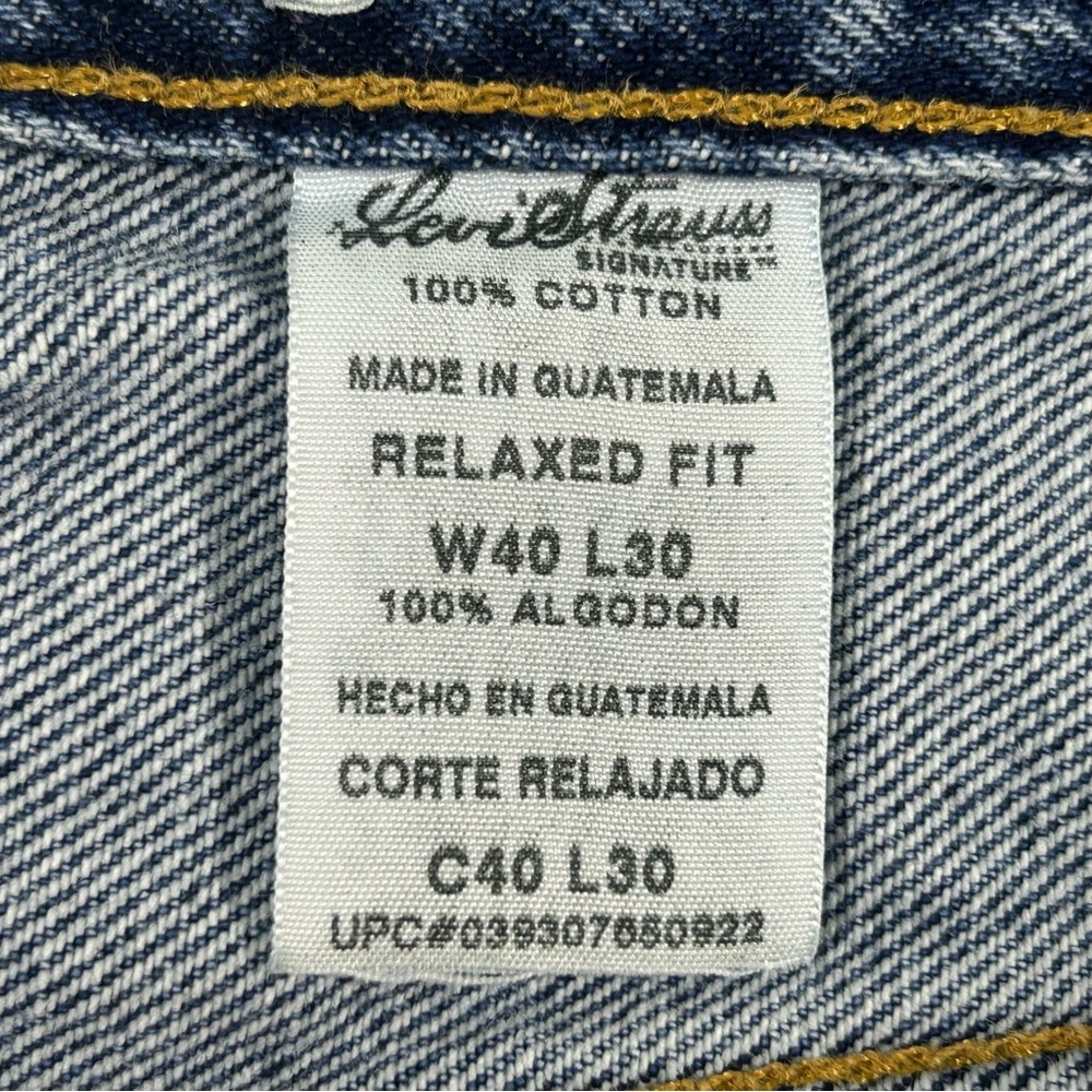 Levi Strauss Signature Relaxed Fit Jeans Size 40 X 30 - Picture 10 of 11